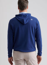 Peter Millar Pine Waffle Performance Hoodie Sport Navy