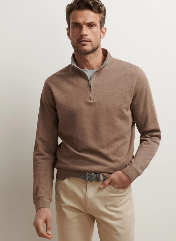 Peter Millar Crown Comfort Pullover in Poplar Brown