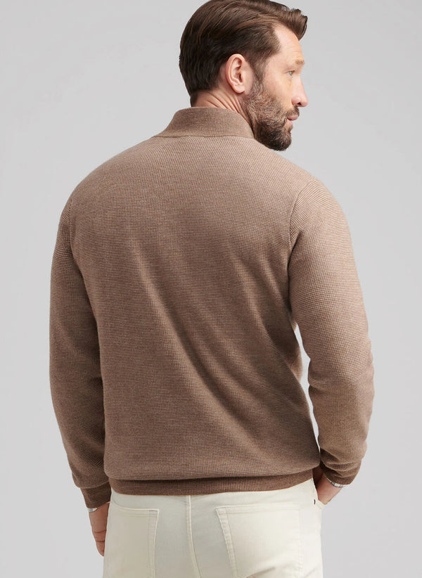 Peter Millar West Quarter-Zip Sweater POPLAR BROWN