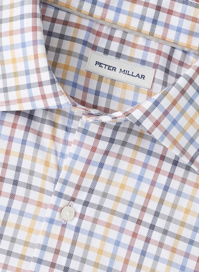 Peter Millar North Coast Crown Lite Cotton-Stretch Sport Shirt in Evening Tide