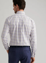 Peter Millar North Coast Crown Lite Cotton-Stretch Sport Shirt in Evening Tide