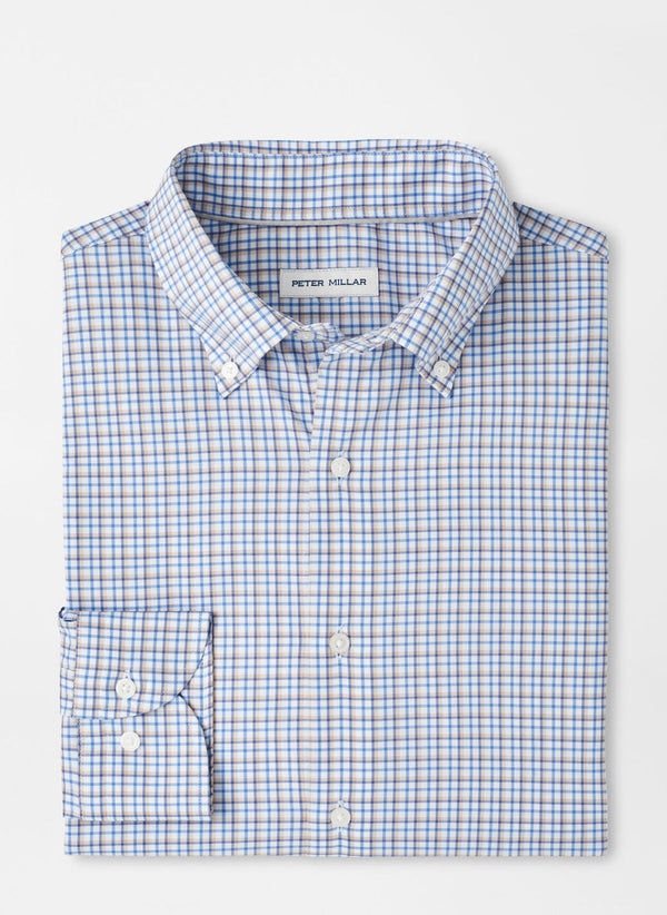 Peter Millar Julian Crown Lite Cotton-Stretch Sport Shirt EVENING TIDE