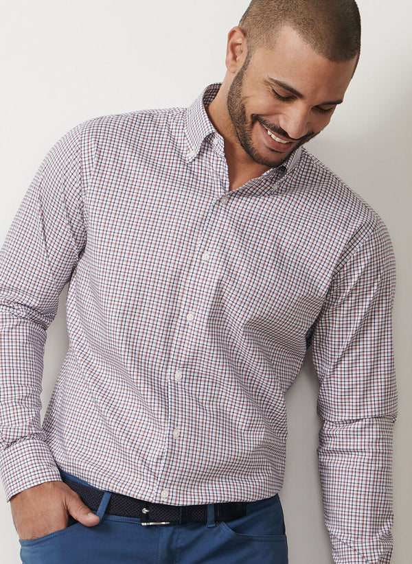 Peter Millar Julian Crown Lite Cotton-Stretch Sport Shirt Navy