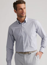 Peter Millar Cashiers Performance Twill Shirt in Oslo Grey
