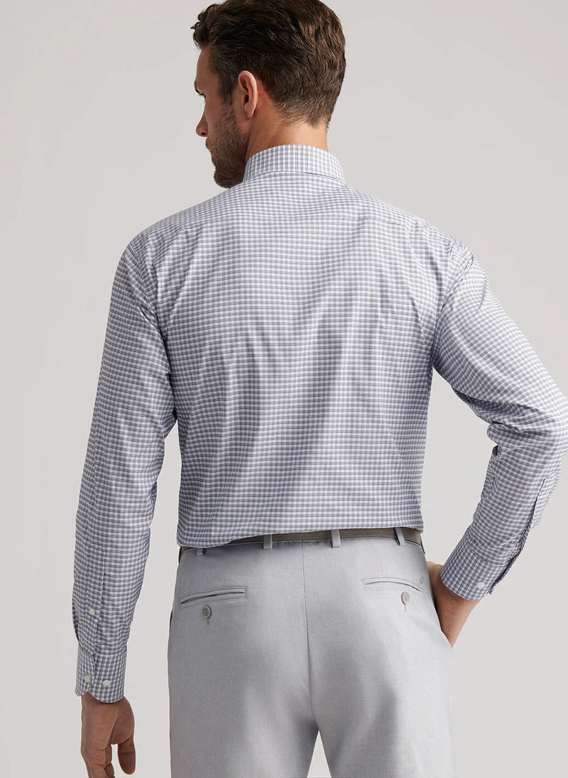 Peter Millar Cashiers Performance Twill Shirt in Oslo Grey