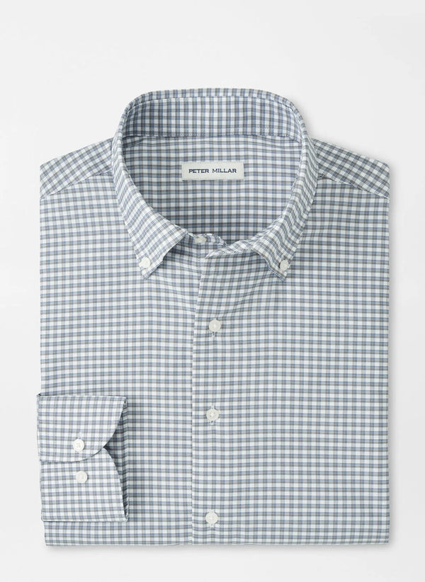 Peter Millar Cashiers Performance Twill Shirt in Oslo Grey