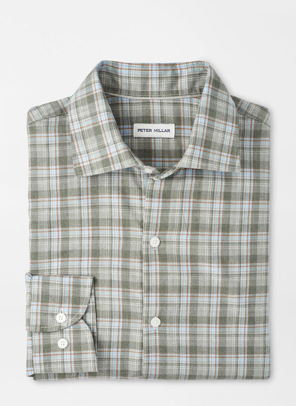 Peter Millar Whitecap Performance Flannel Sport Shirt BASIL