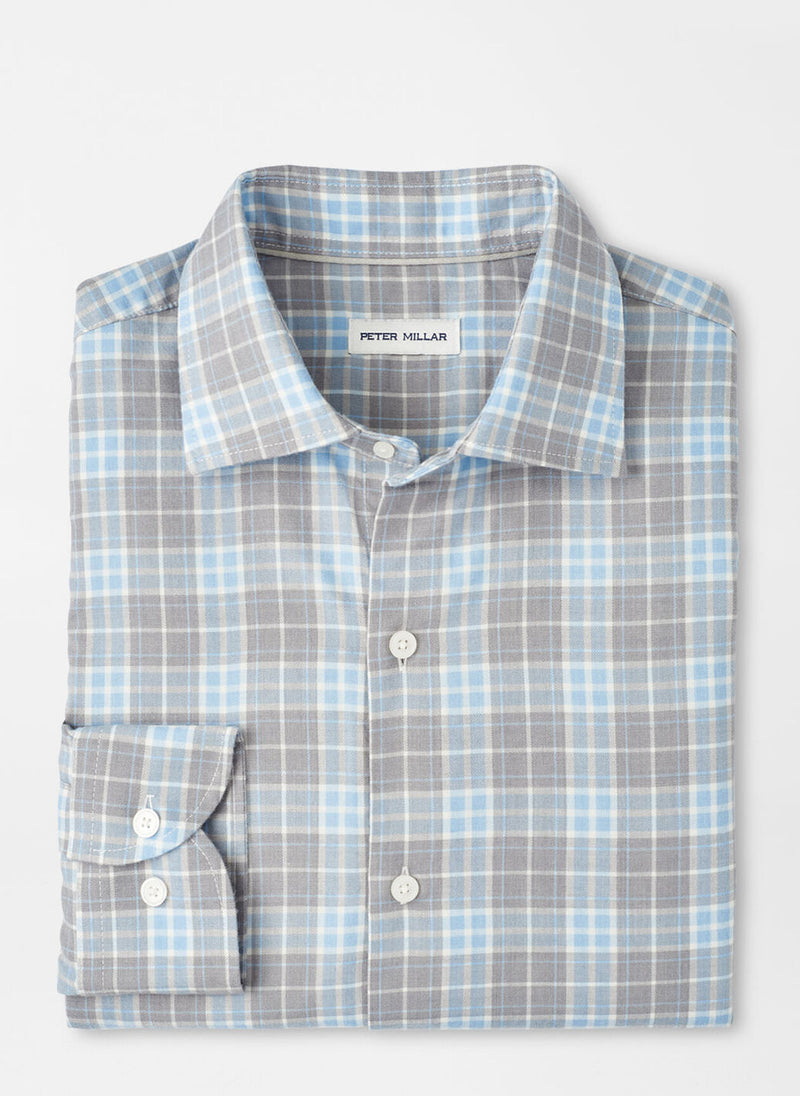 Peter Millar Big Bear Performance Flannel Sport Shirt Gale