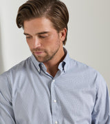 Peter Millar Gregory Crown Lite Cotton-Stretch Sport Shirt in British Grey