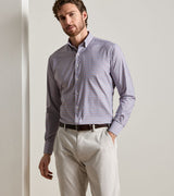 Peter Millar Wayne Performance Twill Sport Shirt in Navy