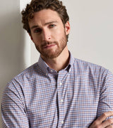 Peter Millar Wayne Performance Twill Sport Shirt in Navy