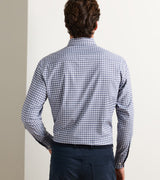 Peter Millar Clark Performance Twill Sport Shirt in Navy
