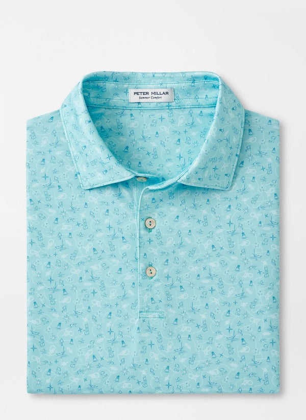 Peter Millar Show Me The Way Performance Jersey Polo CABANA BLUE