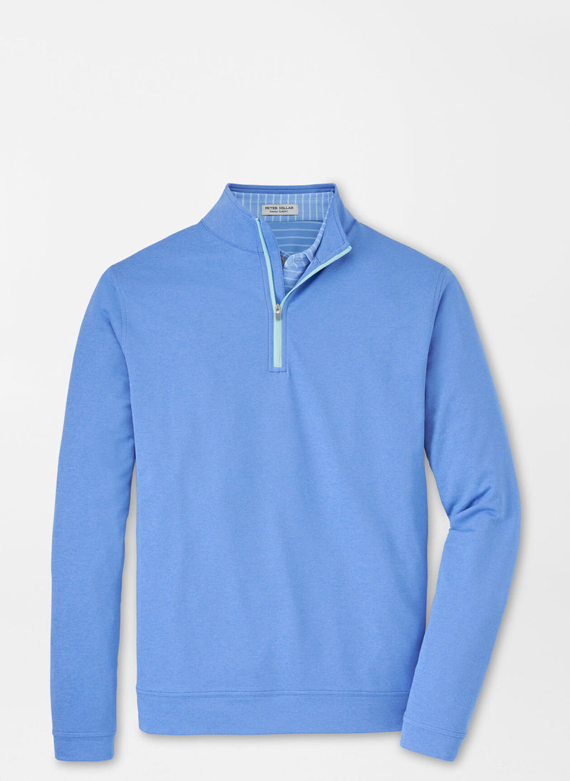 Peter Millar Perth Mélange Performance Quarter-Zip in Bonnet