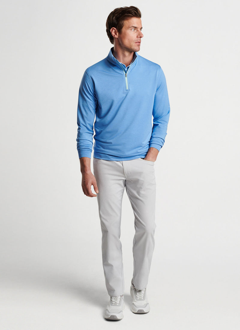 Peter Millar Perth Mélange Performance Quarter-Zip in Bonnet