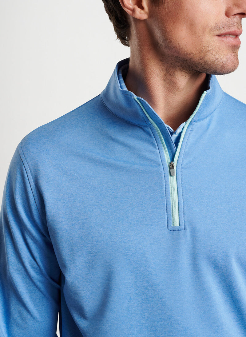 Peter Millar Perth Mélange Performance Quarter-Zip in Bonnet