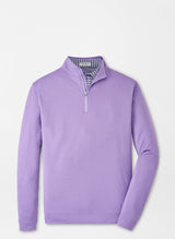 Peter Millar Perth Mélange Performance Quarter-Zip in Dragon Fly