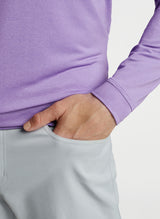 Peter Millar Perth Mélange Performance Quarter-Zip in Dragon Fly