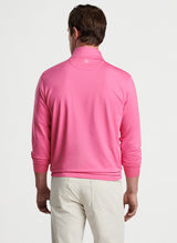 Peter Millar Perth Mélange Performance Quarter-Zip in Pink Ruby