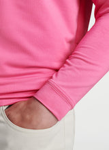 Peter Millar Perth Mélange Performance Quarter-Zip in Pink Ruby