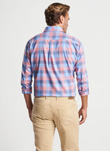 Peter Millar Boothbay Summer Soft Cotton Sport Shirt in Navy