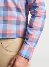 Peter Millar Boothbay Summer Soft Cotton Sport Shirt in Navy