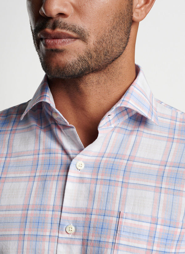 Peter Millar Kingfield Summer Soft Cotton Sport Shirt SOFT SIENNA