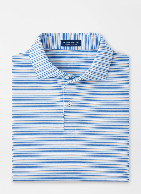 Peter Millar Octave Performance Jersey Polo Blue Frost