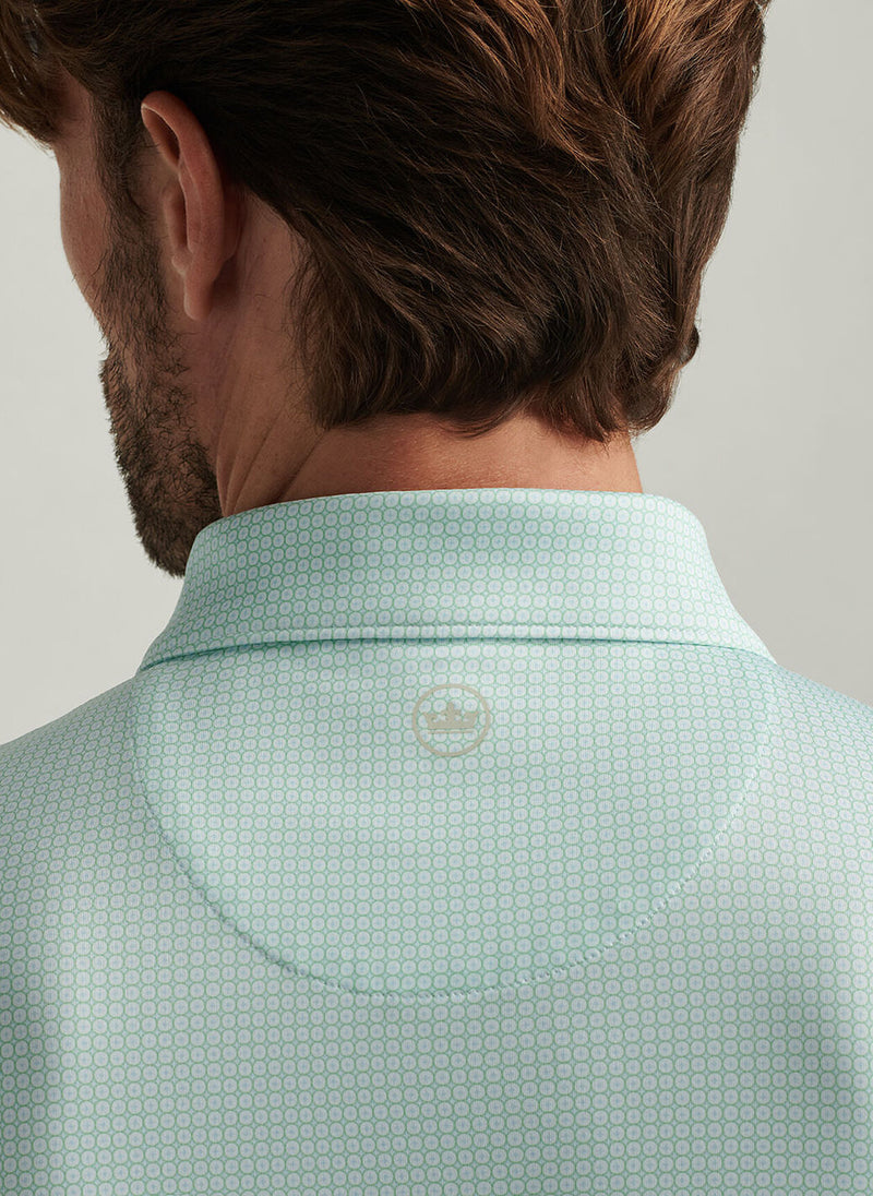 Peter Millar Orbit Performance Jersey Polo White/Pear Tart