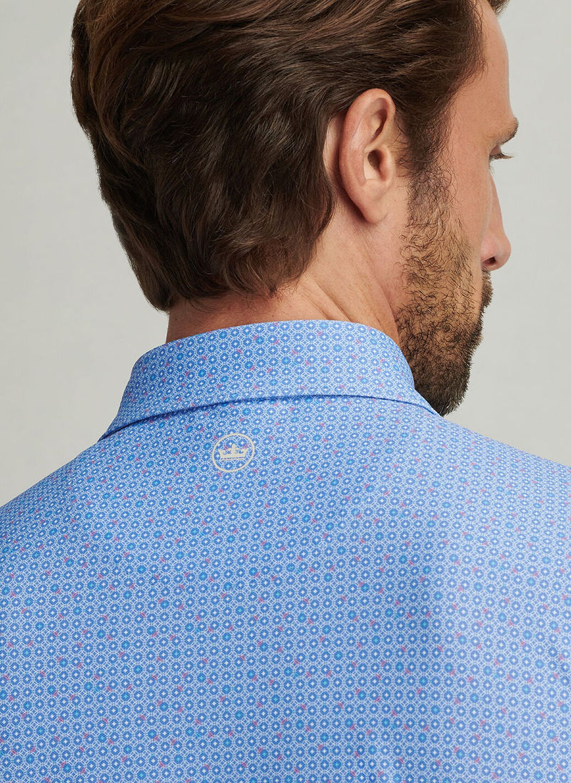Peter Millar Casa Nova Performance Mesh Polo Blue Sea