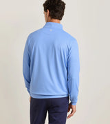 Peter Millar Perth Basketweave Performance Quarter-Zip Cottage Blue