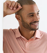Peter Millar Featherweight Parke Performance Jersey Polo Venetian Pink