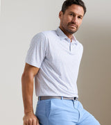 Peter Millar Featherweight Cornhole Performance Polo White