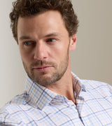 Peter Millar Warren Crown Lite Cotton-Stretch Sport Shirt Navy