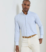 Peter Millar Casey Performance Twill Sport Shirt Cottage Blue