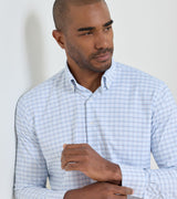 Peter Millar Casey Performance Twill Sport Shirt Cottage Blue