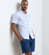Peter Millar Baldwin Performance Poplin Sport Shirt Cottage Blue