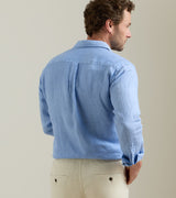 Peter Millar Shoreside Linen Sport Shirt Bluebird