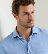 Peter Millar Shoreside Linen Sport Shirt Bluebird