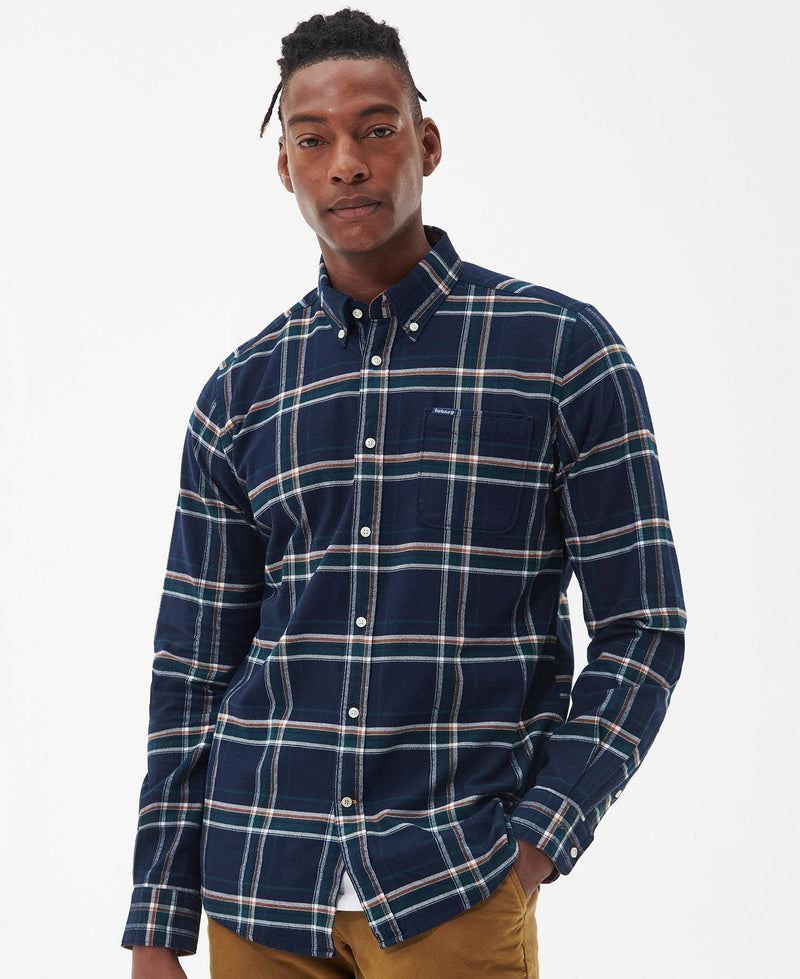 Barbour Ronan Tailored Check Shirt in Inky Blue