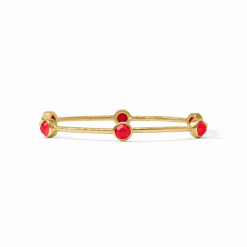 Julie Vos Milano Luxe Gold Bangle Iridescent Strawberry