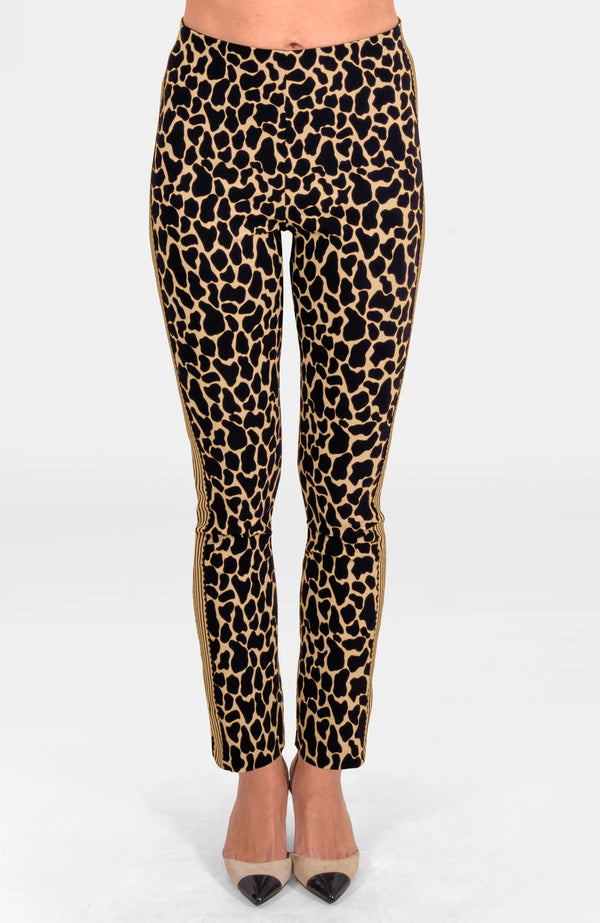 Gretchen Scott Gripeless Pull On Pant - Animal Instinct Classic Giraffe Khaki