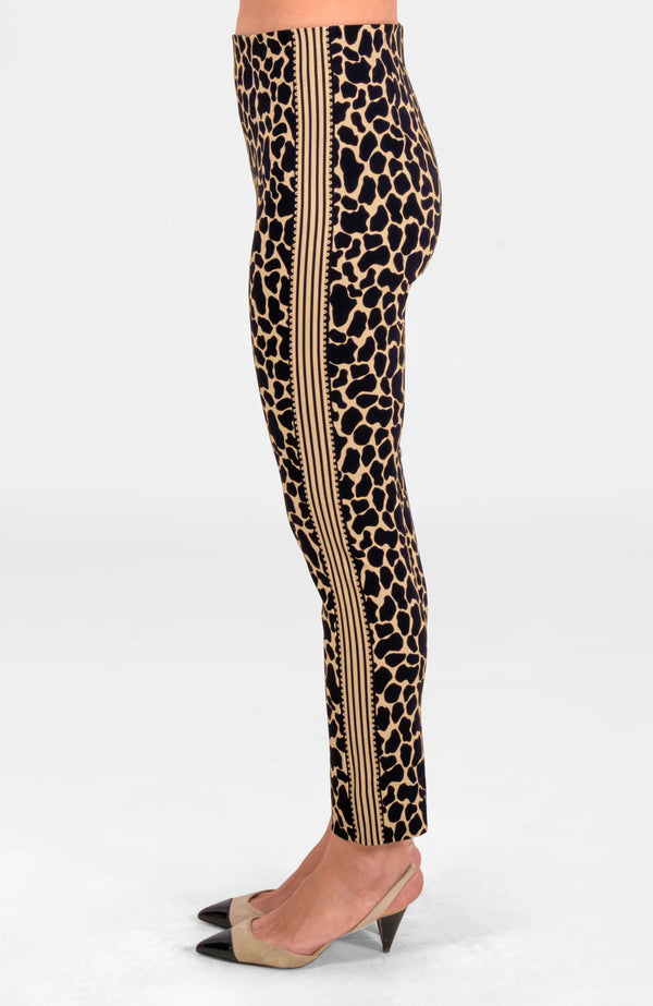 Gretchen Scott Gripeless Pull On Pant - Animal Instinct Classic Giraffe Khaki