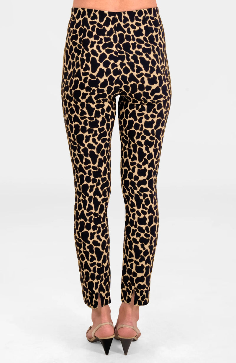 Gretchen Scott Gripeless Pull On Pant - Animal Instinct Classic Giraffe Khaki