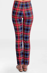 Gretchen Scott Pull on Pants - Stewart Plaid Black Multi