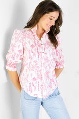 Duffield Lane Percy Popover Pink Floral Toile