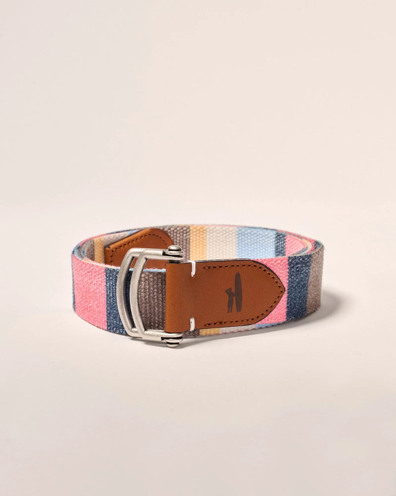 Johnnie-O Bowen Canvas D-Ring Belt Gulf Blue