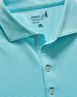 Johnnie-O Lyndon Striped Jersey Performance Polo in Tarpon