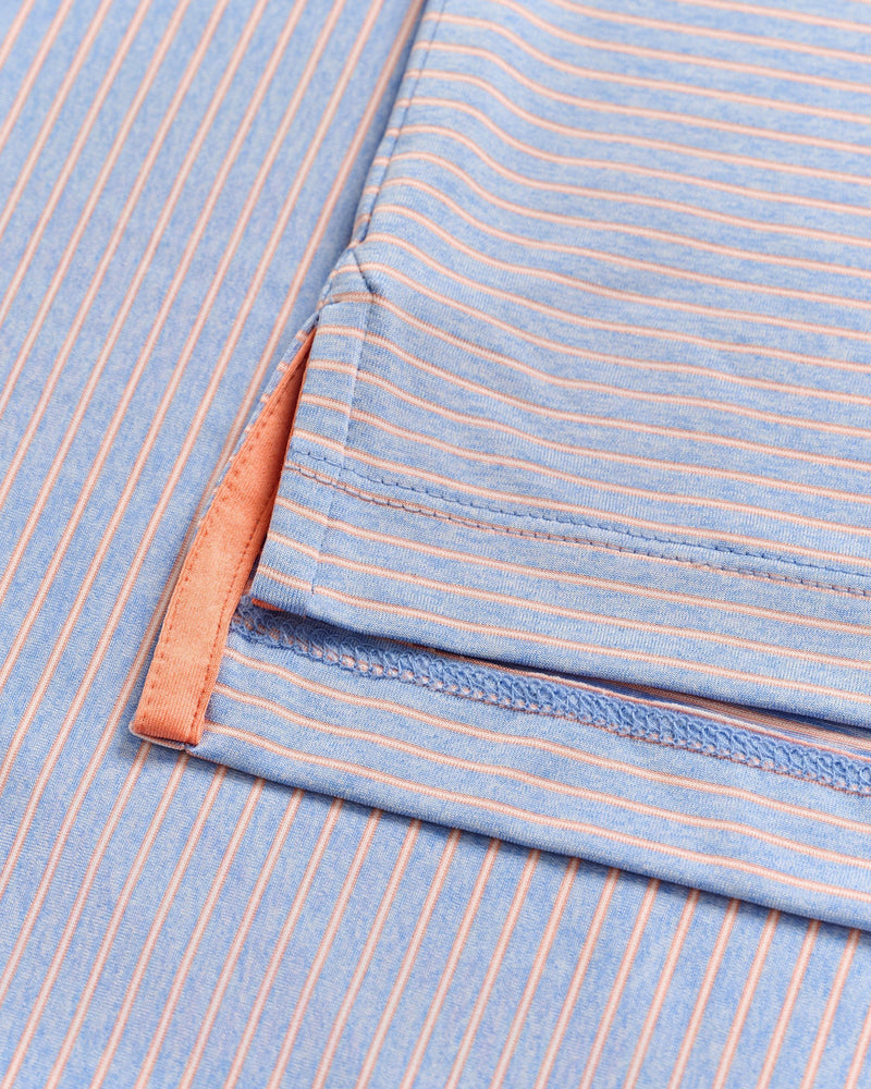 Johnnie-O Michael Striped Jersey Performance Polo Seychelles