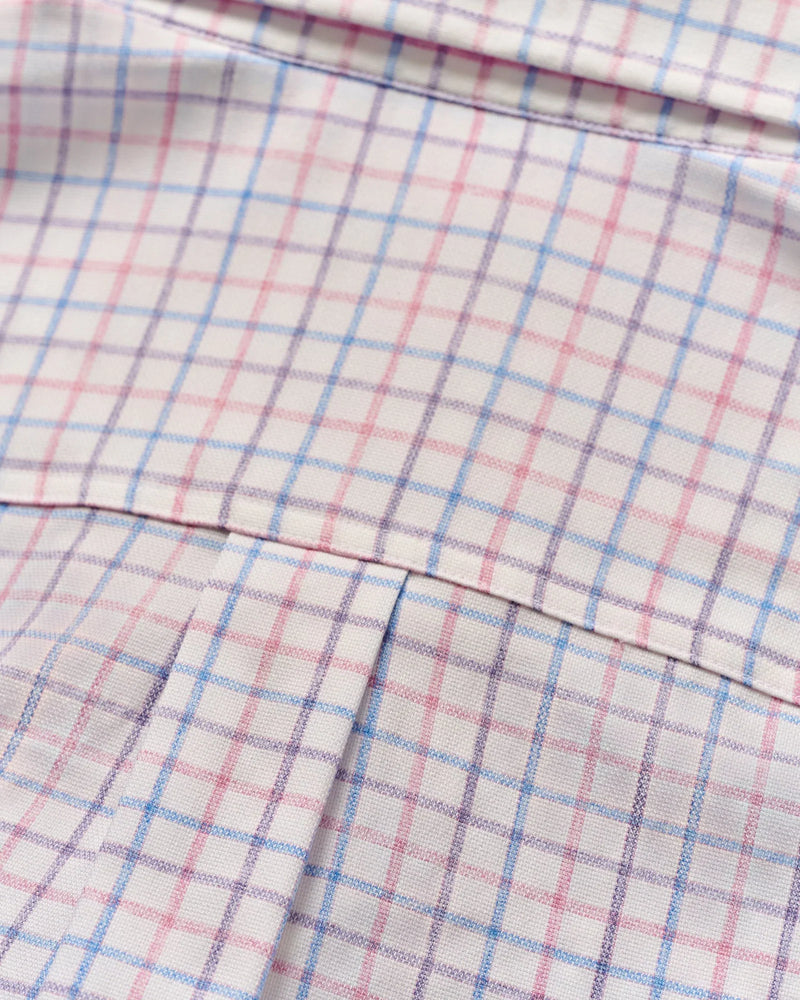 Johnnie-O Performance Button Up Shirt - Paddock Porto Pink